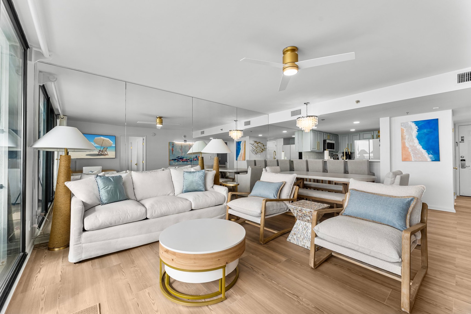 Living room with sleeper sofa