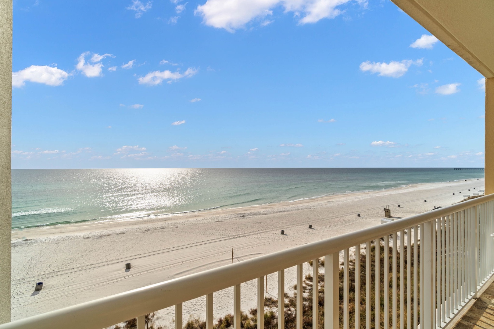 Large balcony with Gulf views