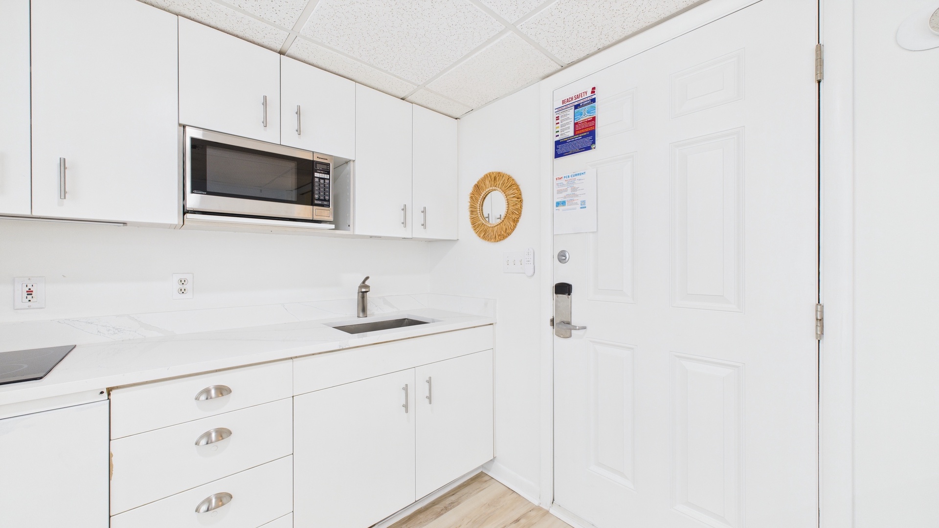 Kitchenette with cooking essentials