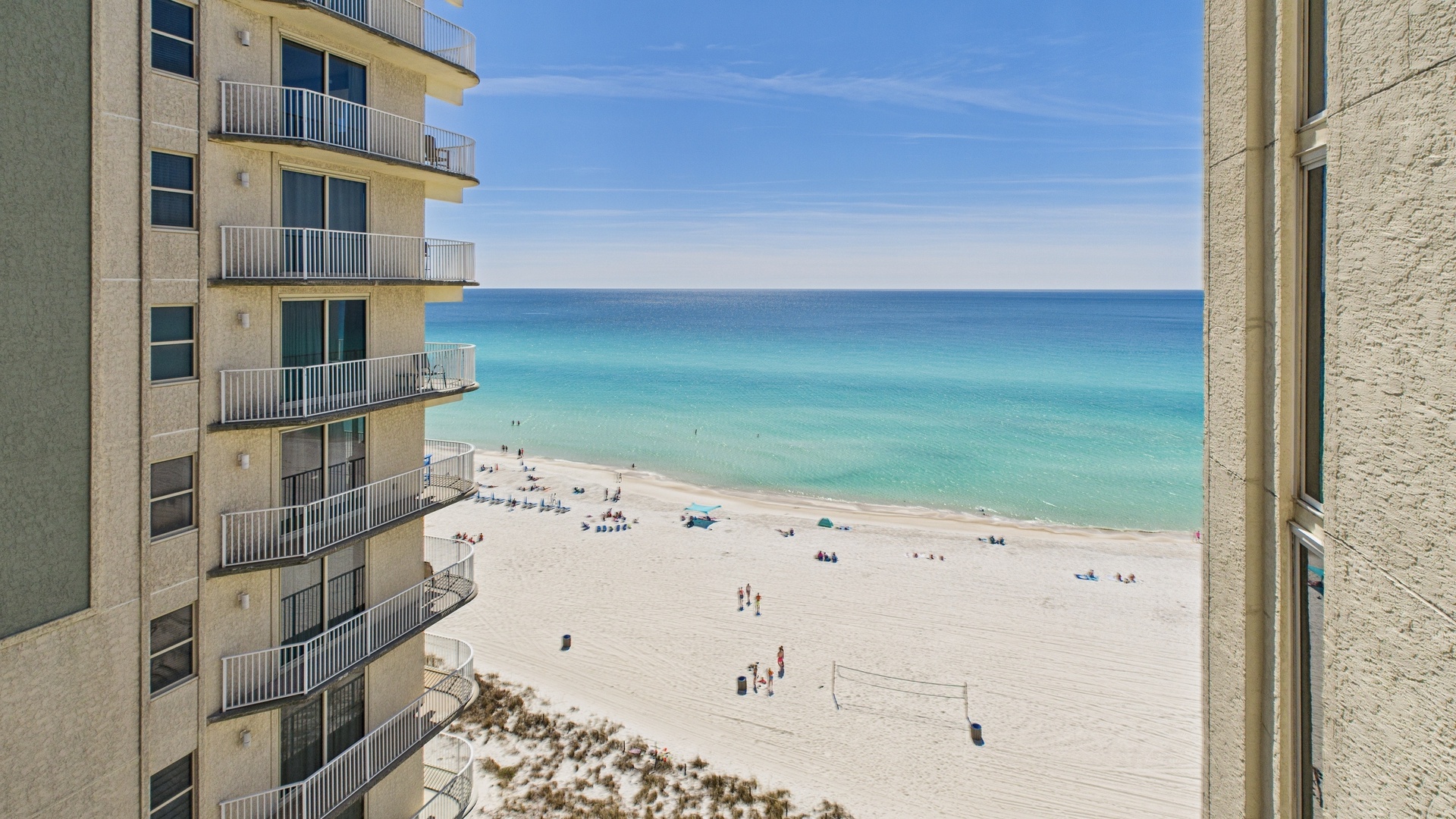 Coastal views from balcony