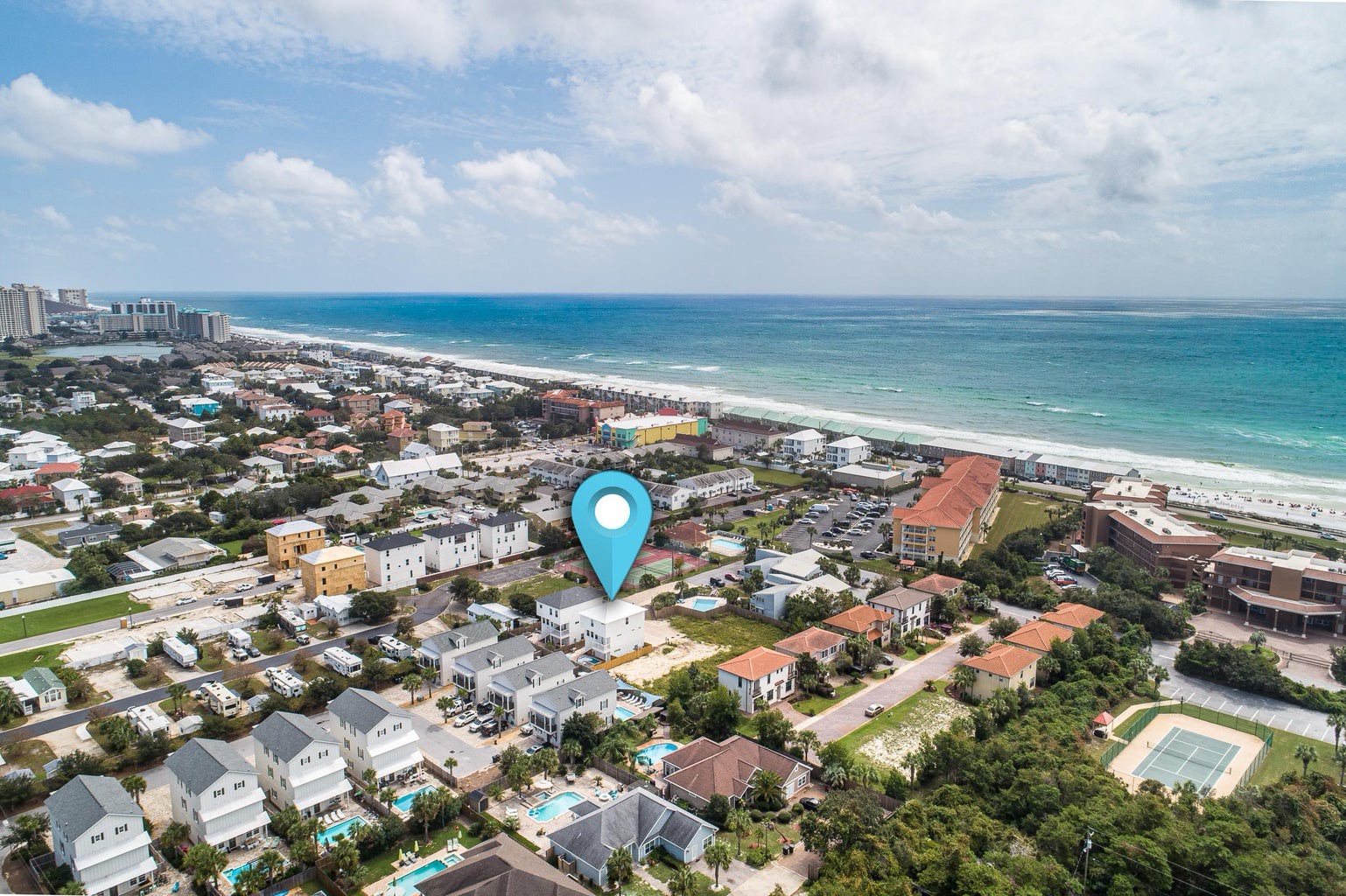 Bird eye view of home