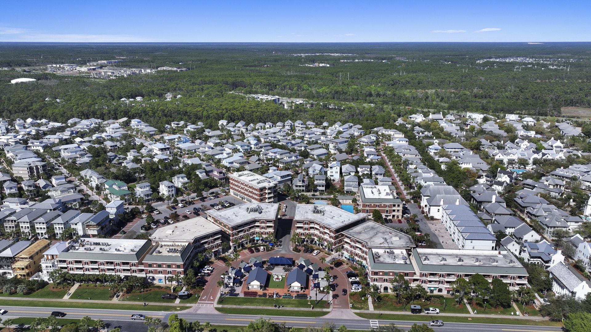 Complex aerial view