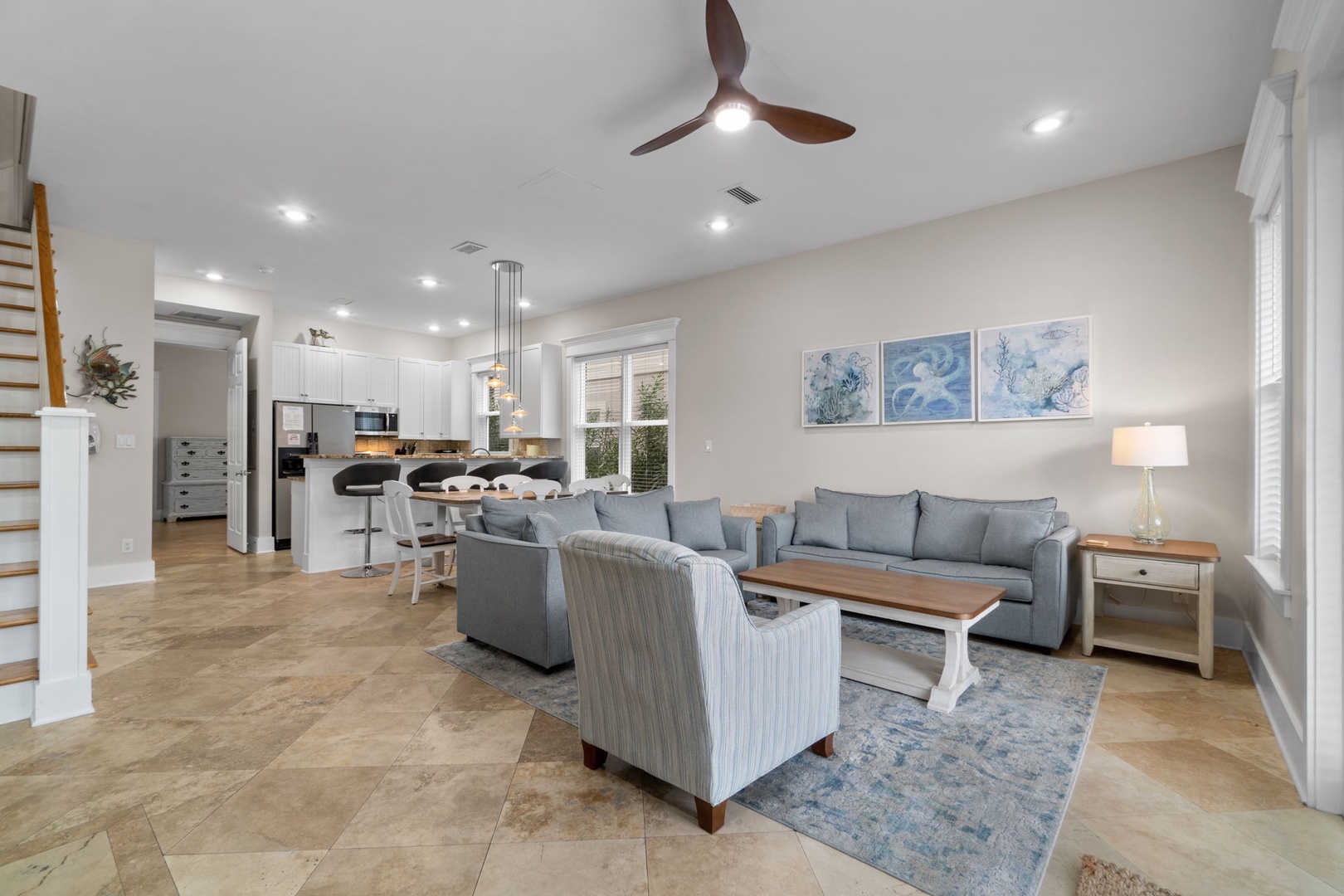 LIving room on the first floor