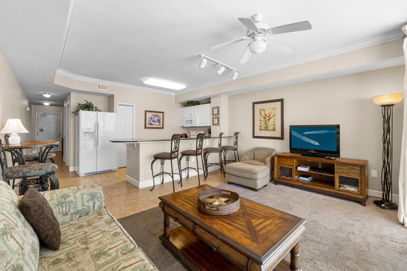 Living room with sleeper sofa