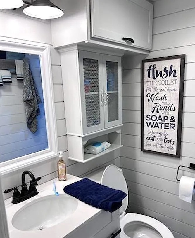 Full bathroom with beautiful walk in shower