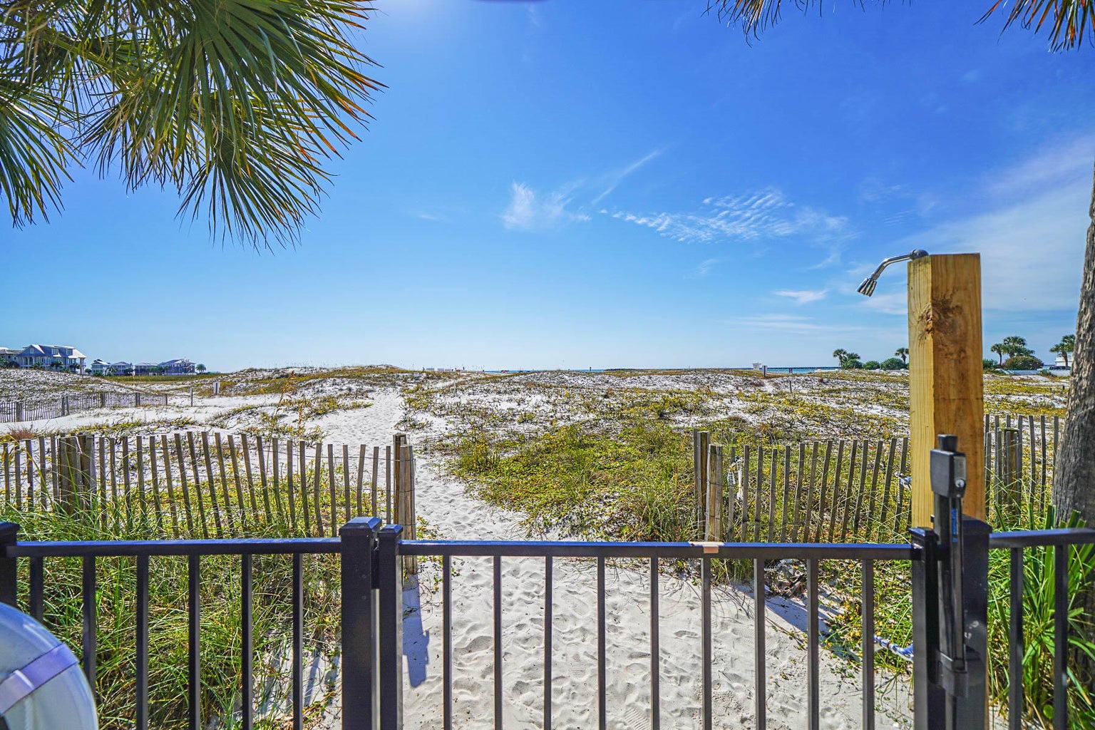 Community beach access gate