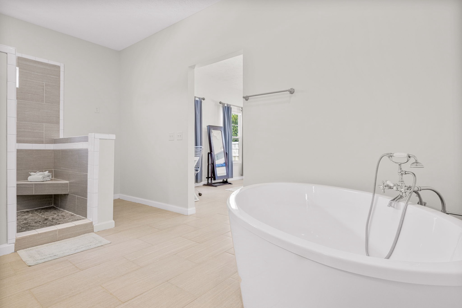 Master bathroom with tub