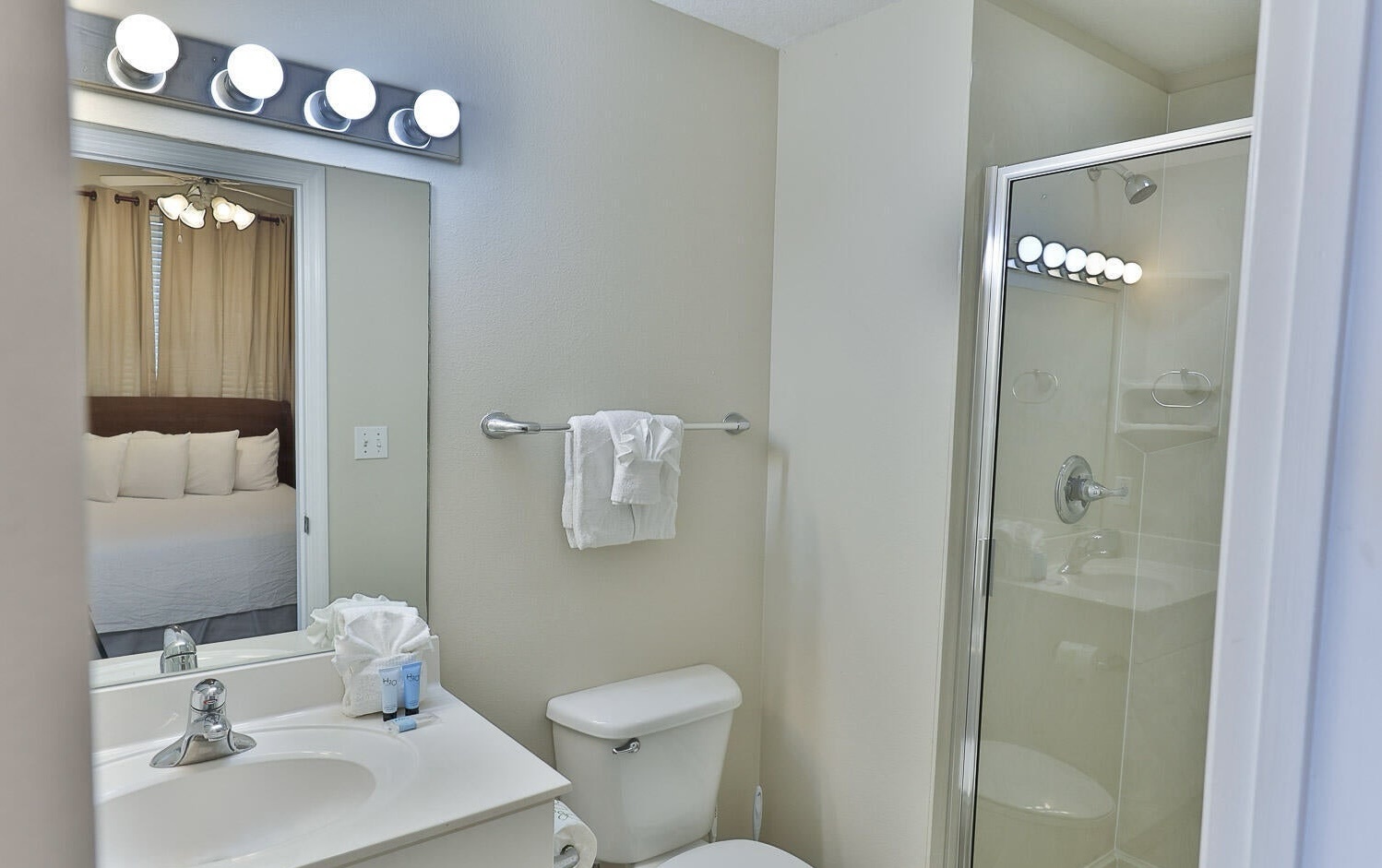 Guest bathroom with walk in shower