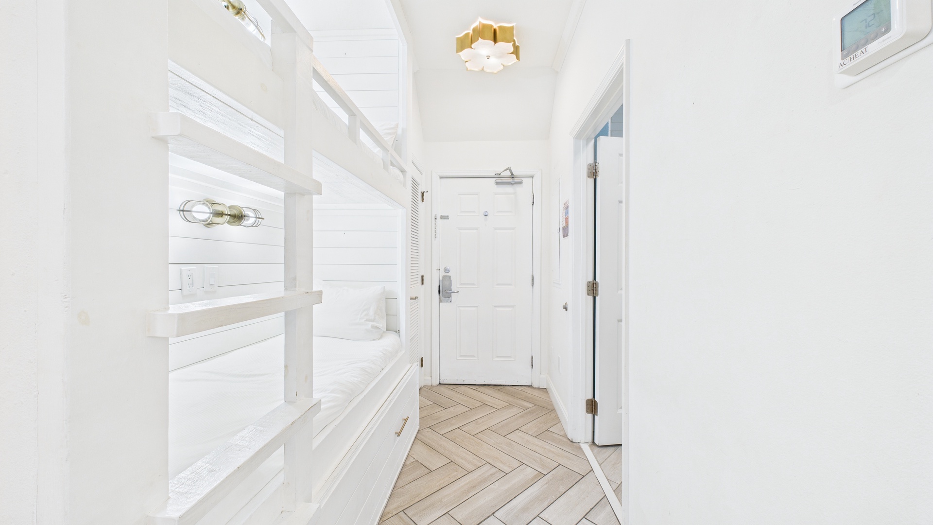 Twin-over-twin bunk bed in hallway (sleeps 2)