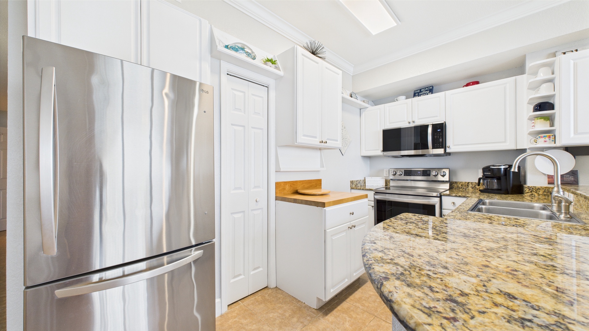Stainless steel appliances throughout kitchen