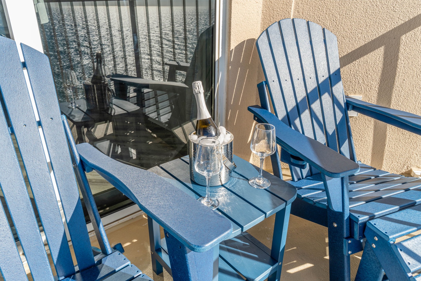 Gorgeous balcony with seating area