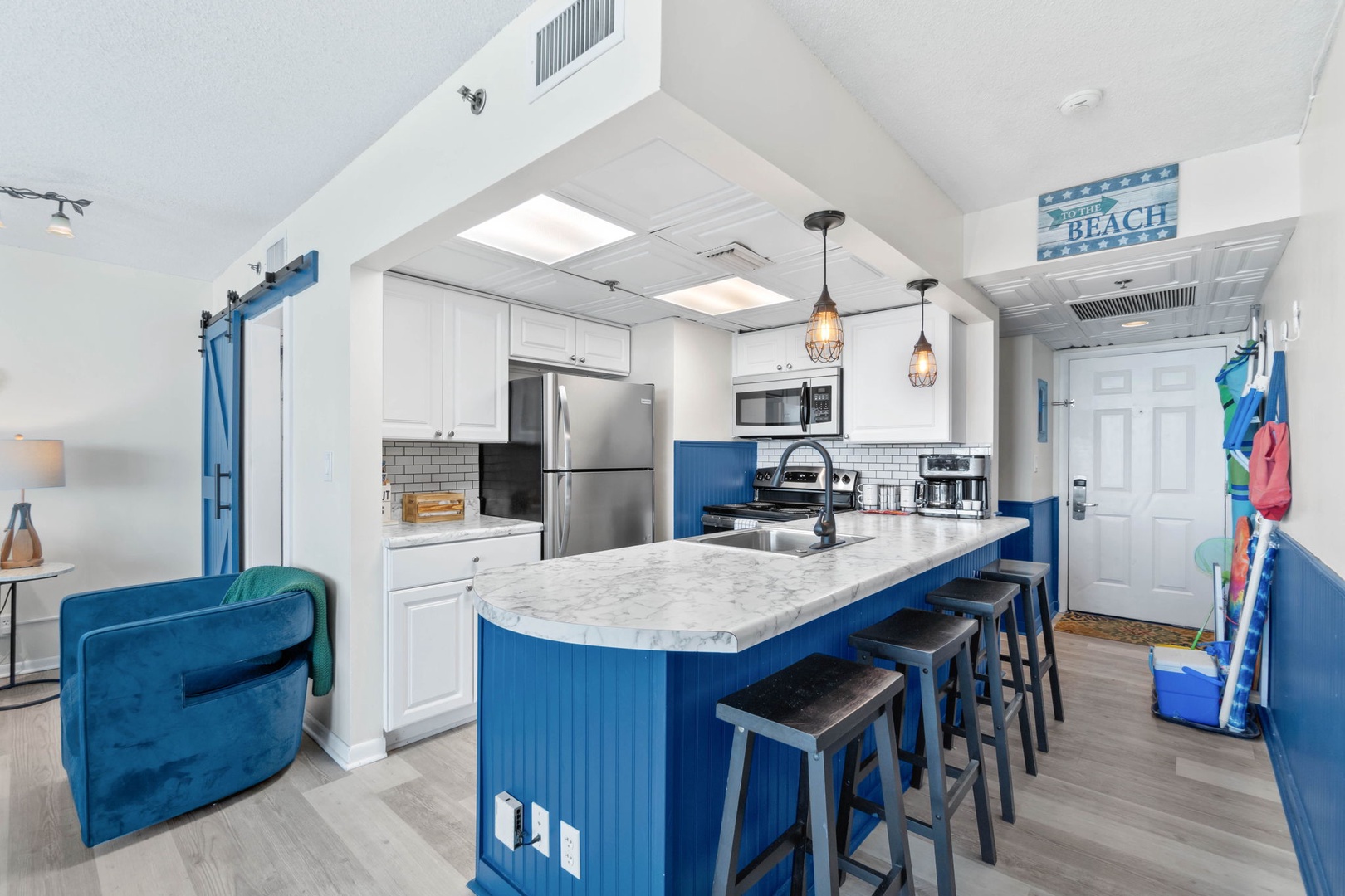 Kitchen island with seating