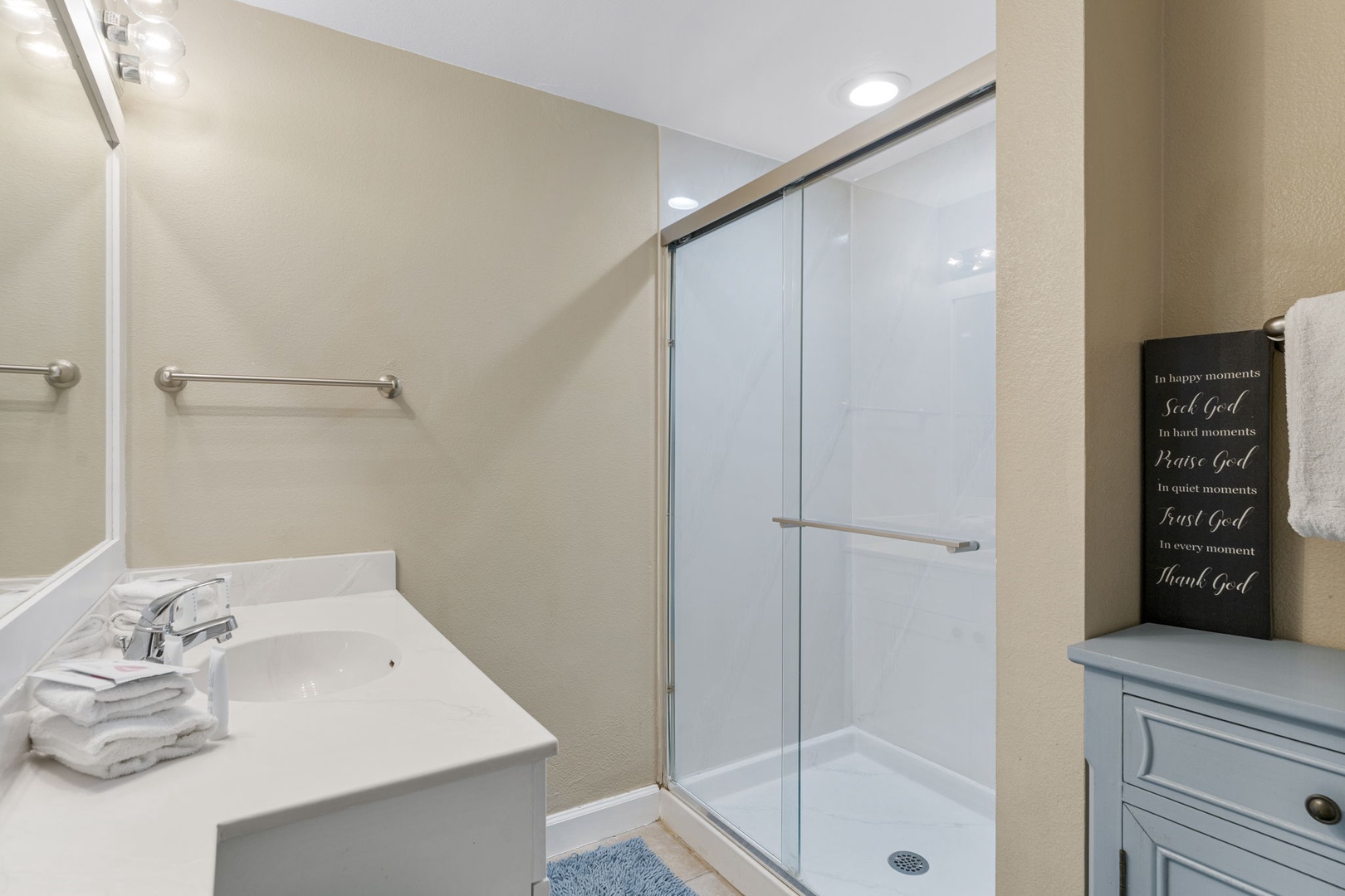 Master bathroom walk-in shower