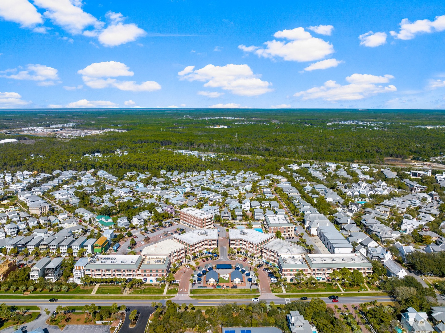Complex aerial view