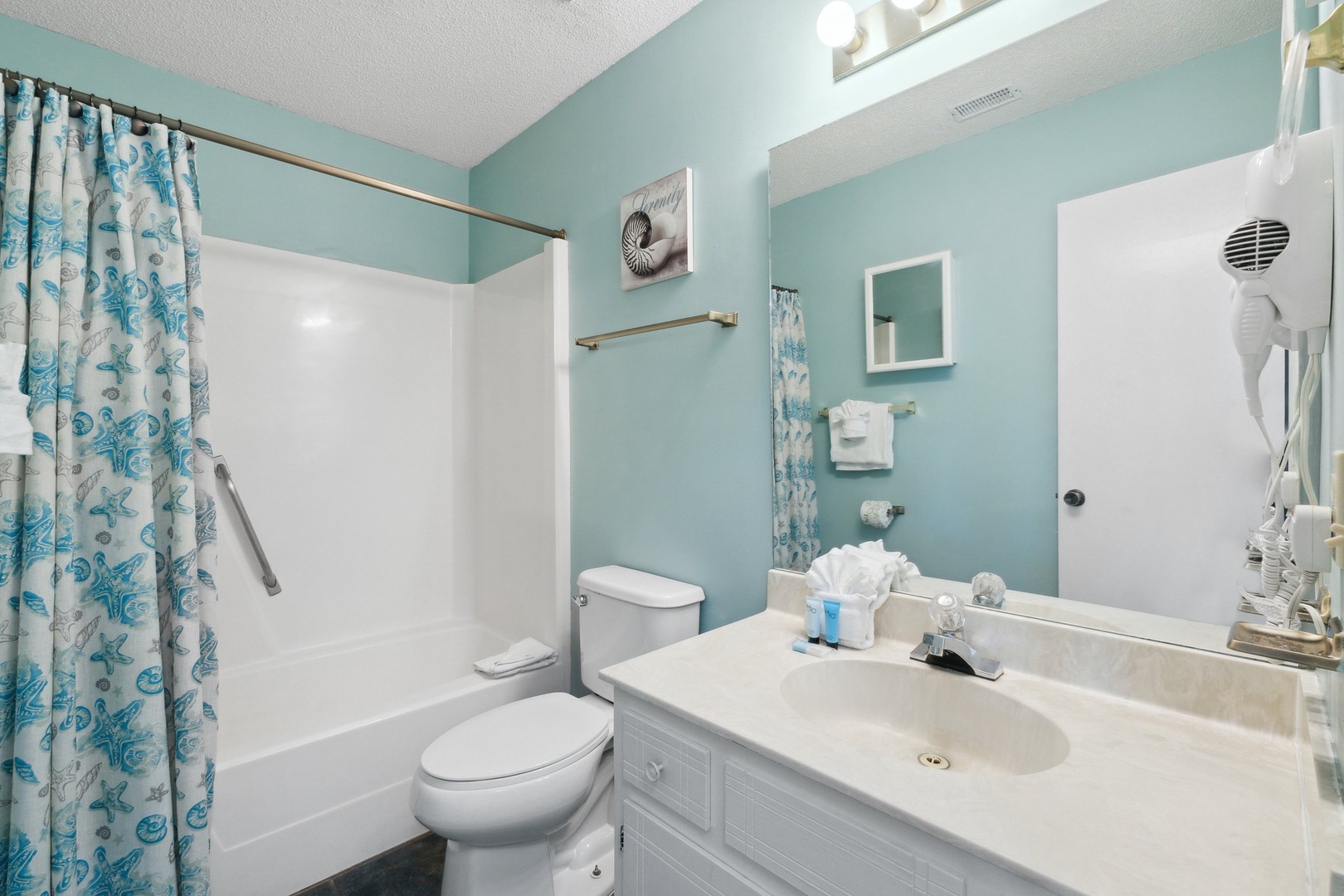 Master bathroom with shower/tub combo