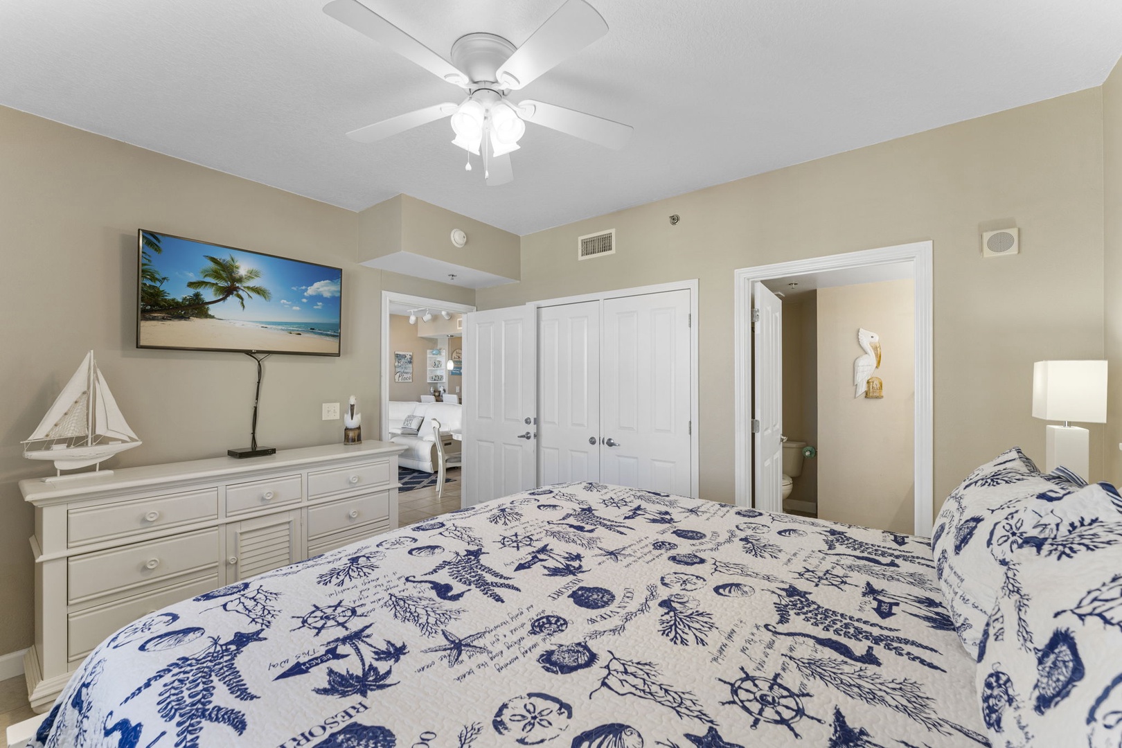 Master bedroom with king bed