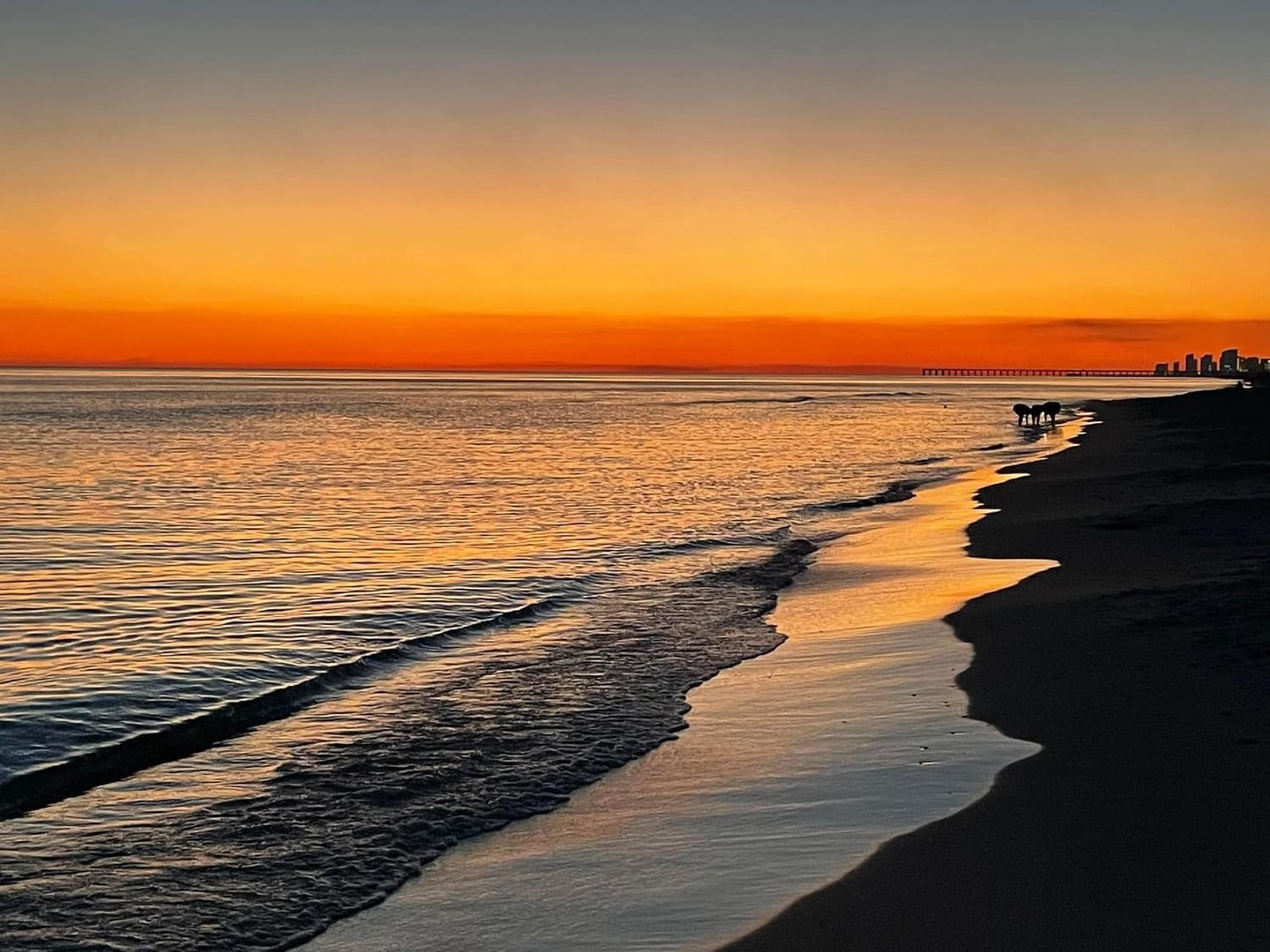 Sunsets are so beautiful at the beach