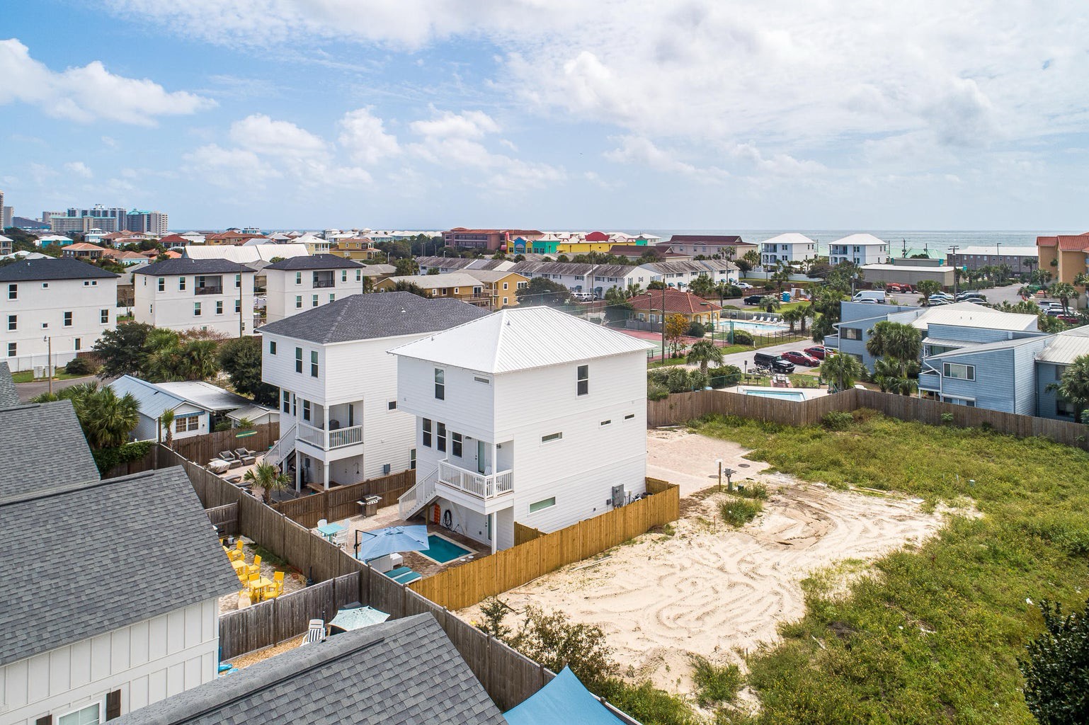 Bird eye view of home