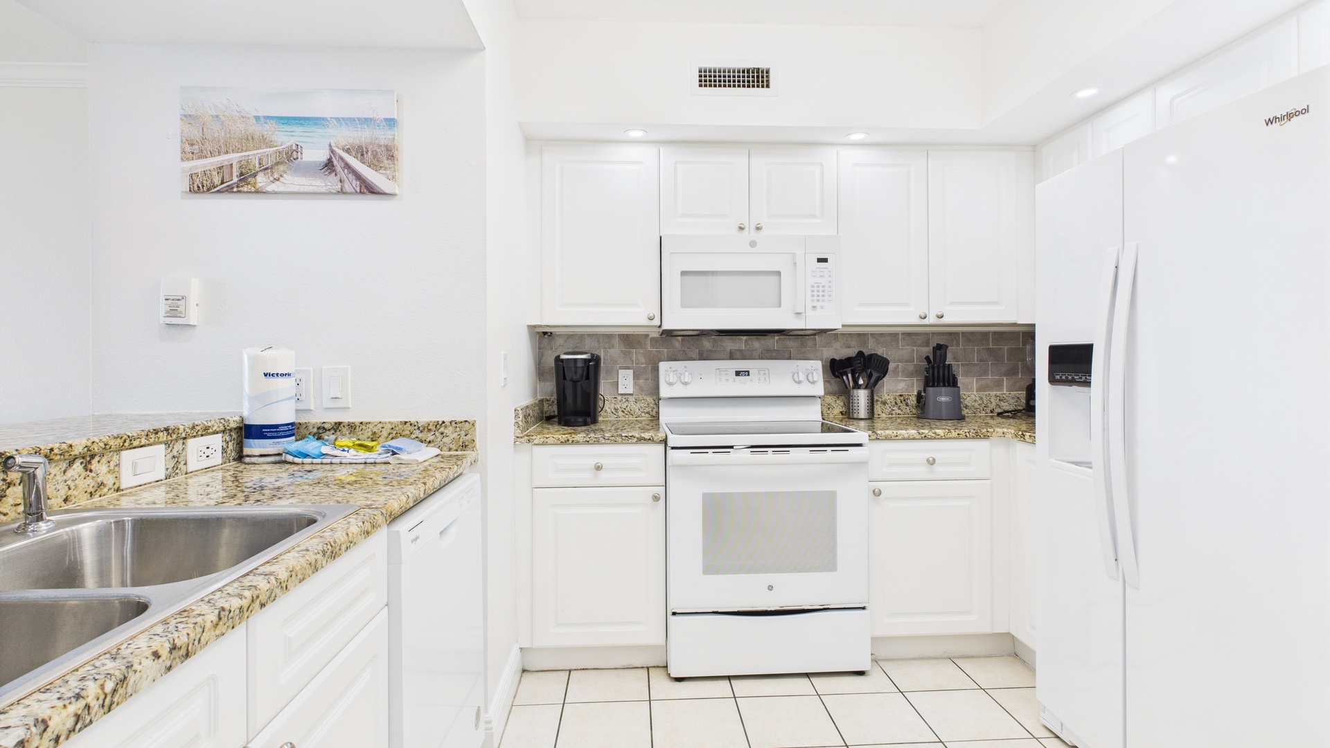 Full kitchen with all the cooking essentials