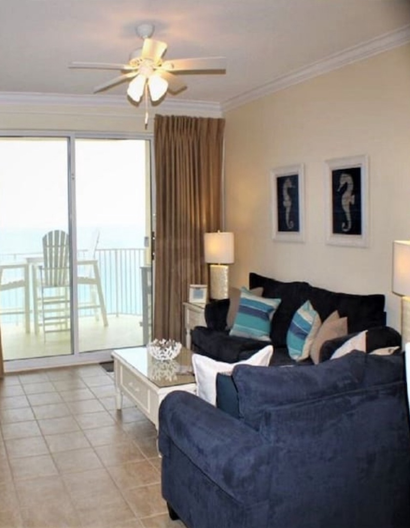 Living room with sofa bed