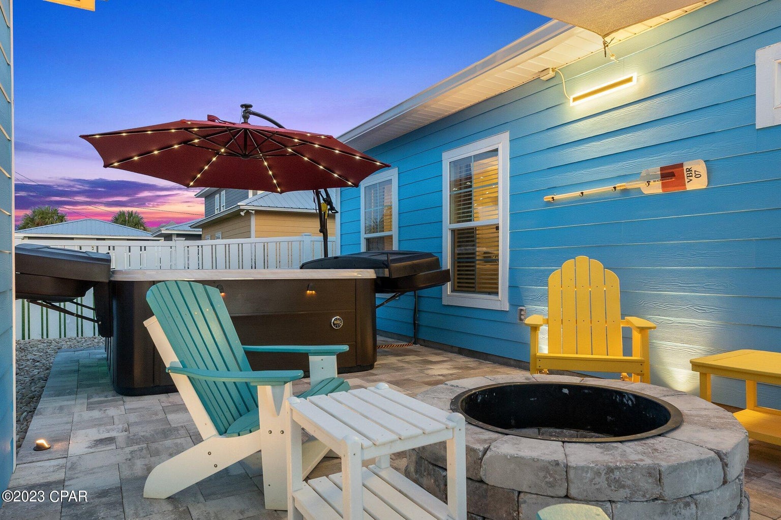 Back patio and fire-pit