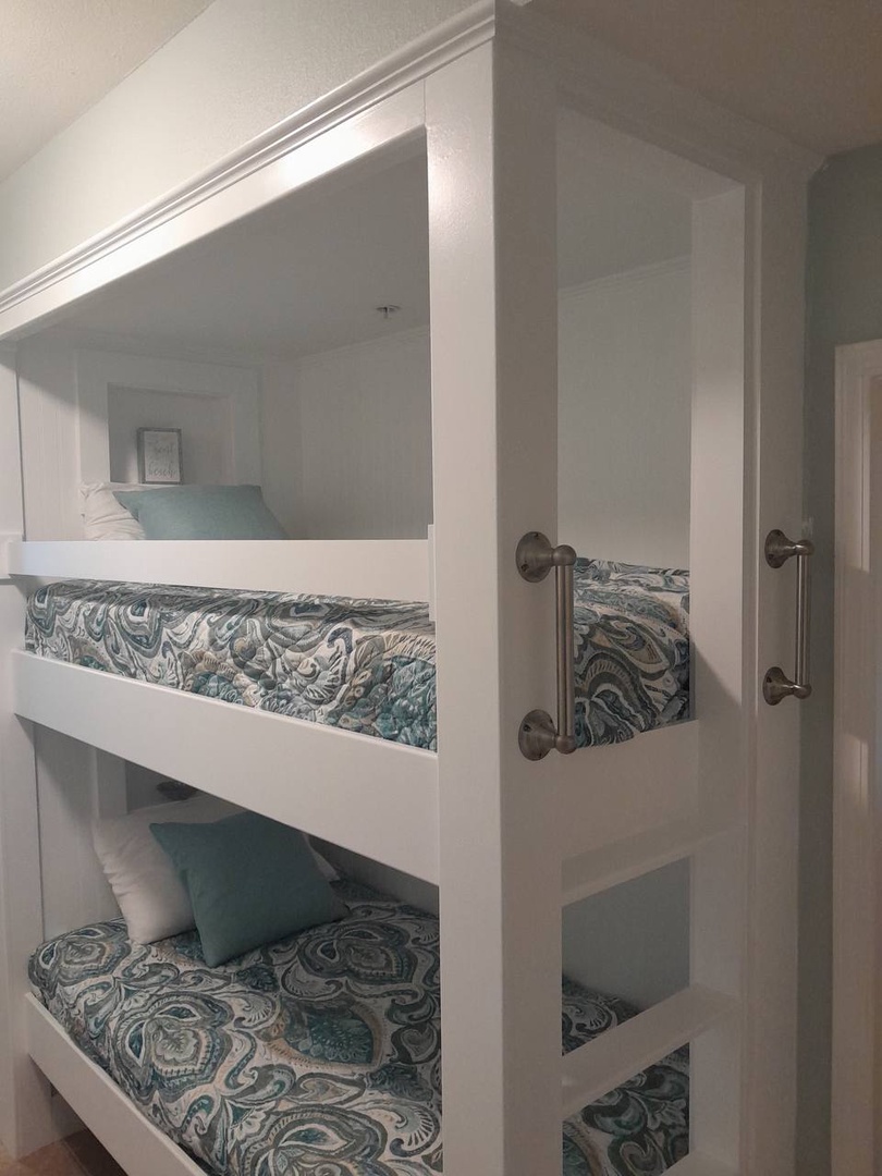 Built in bunks with twin-over-twin beds