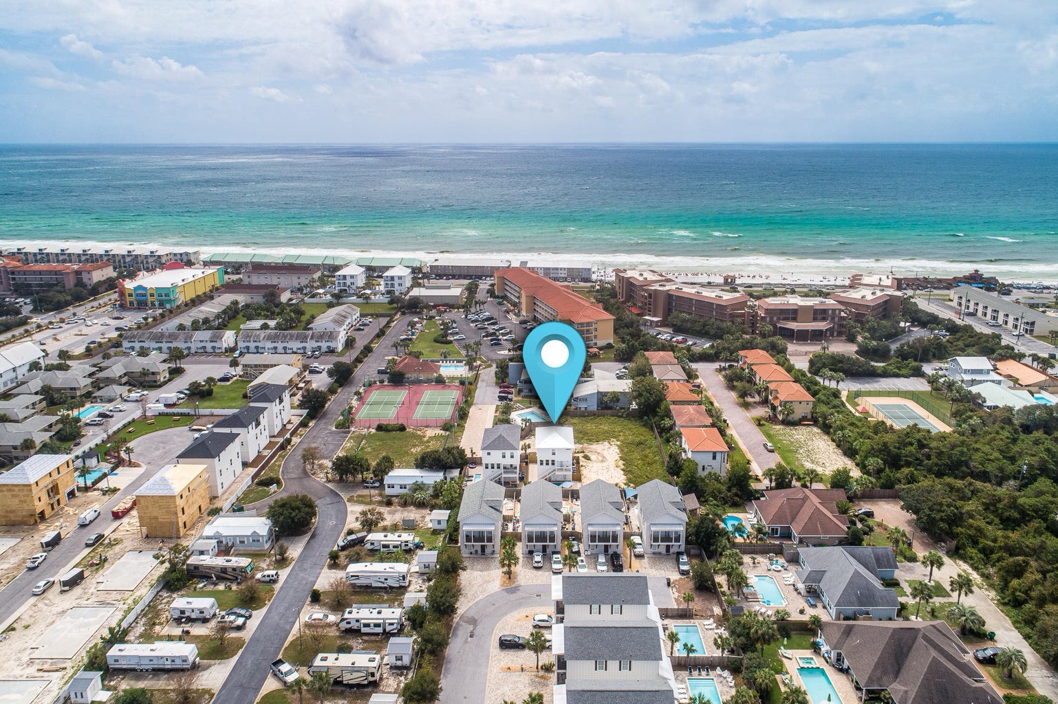 Bird eye view of home