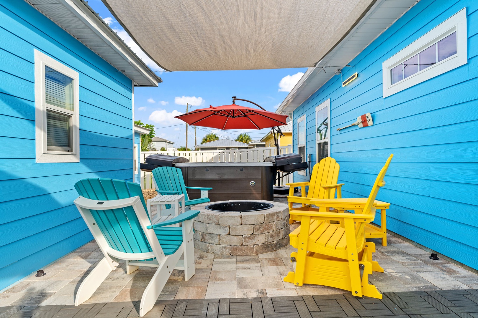 Back patio seating