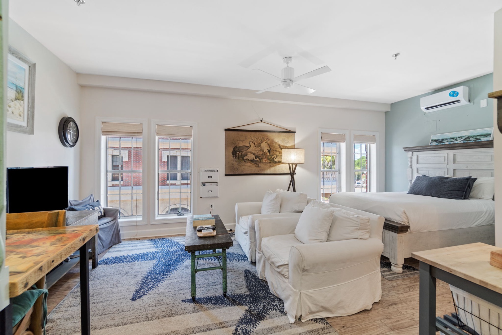 Living area with sleeper sofa