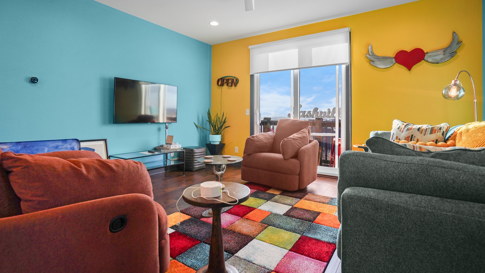 Living room with sleeper sofa