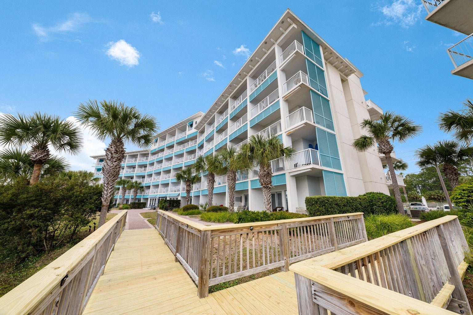 Carillon Beach Resort boardwalk around lake