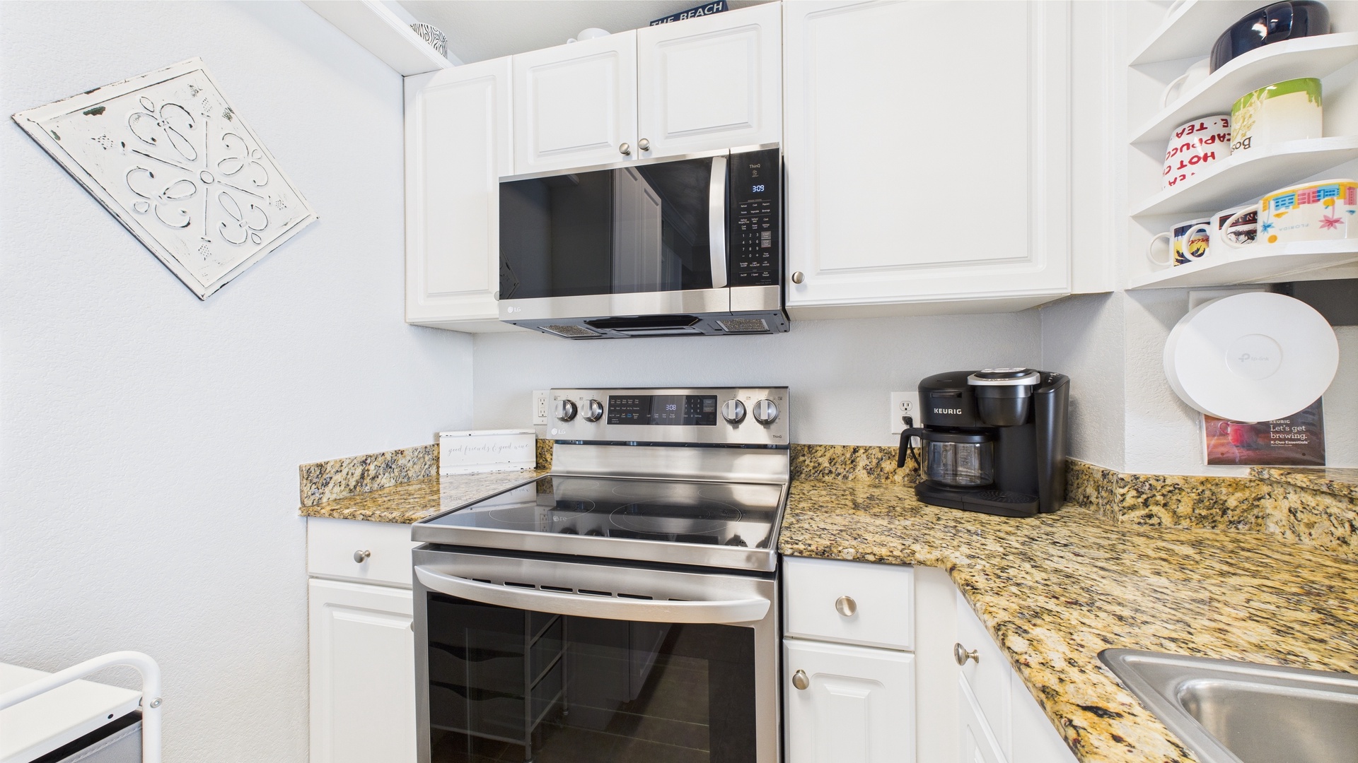 Dual Keurig coffee pot in kitchen