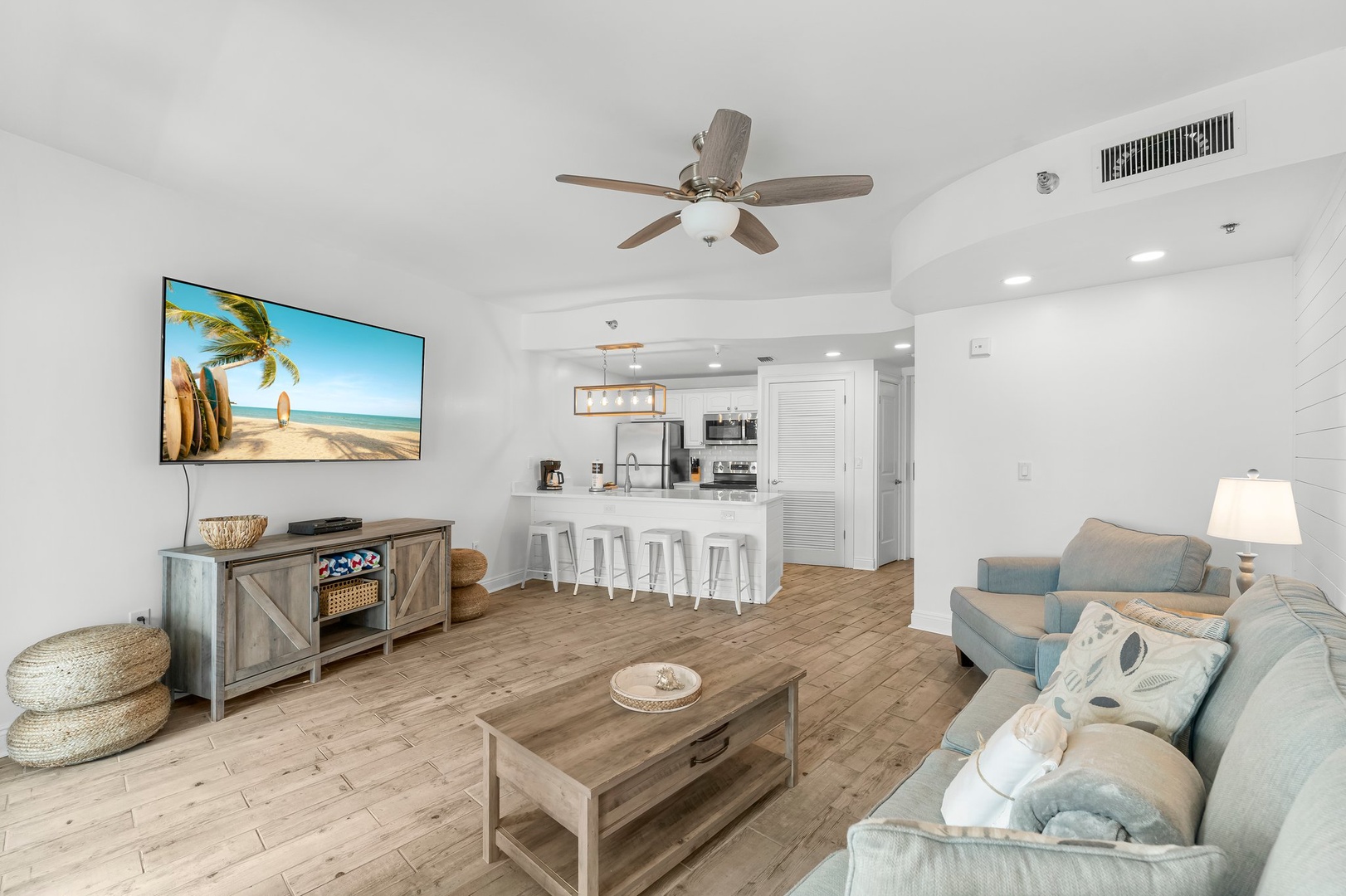 Living room with sleeper sofa