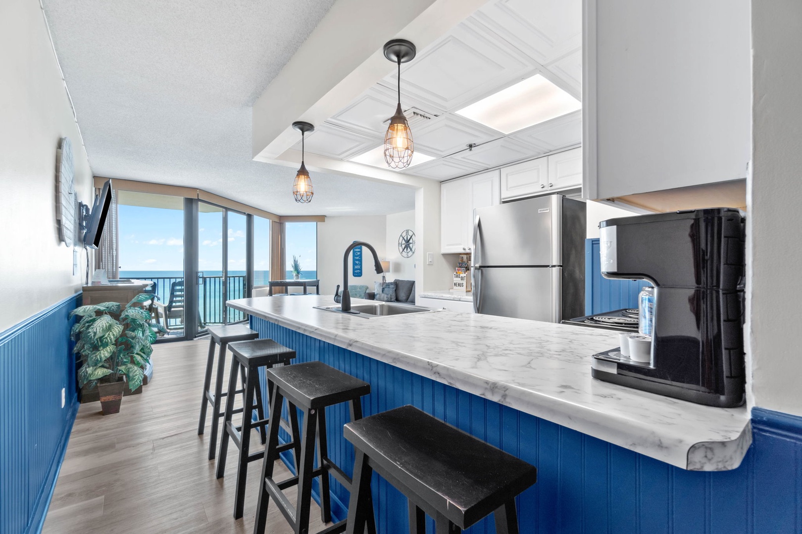 Kitchen island with seating