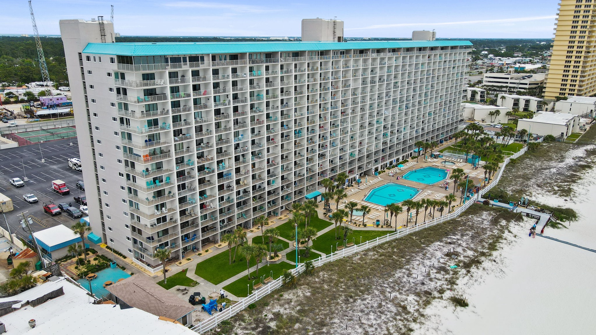 Aerial of the resort