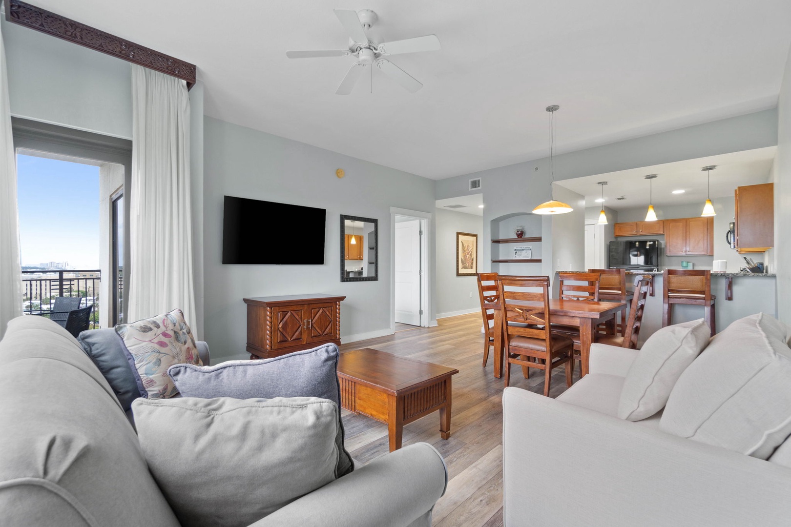 Living room with 2 sleeper sofas
