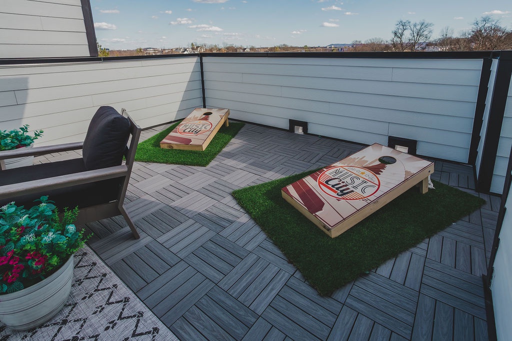 Corn hole available for guest use