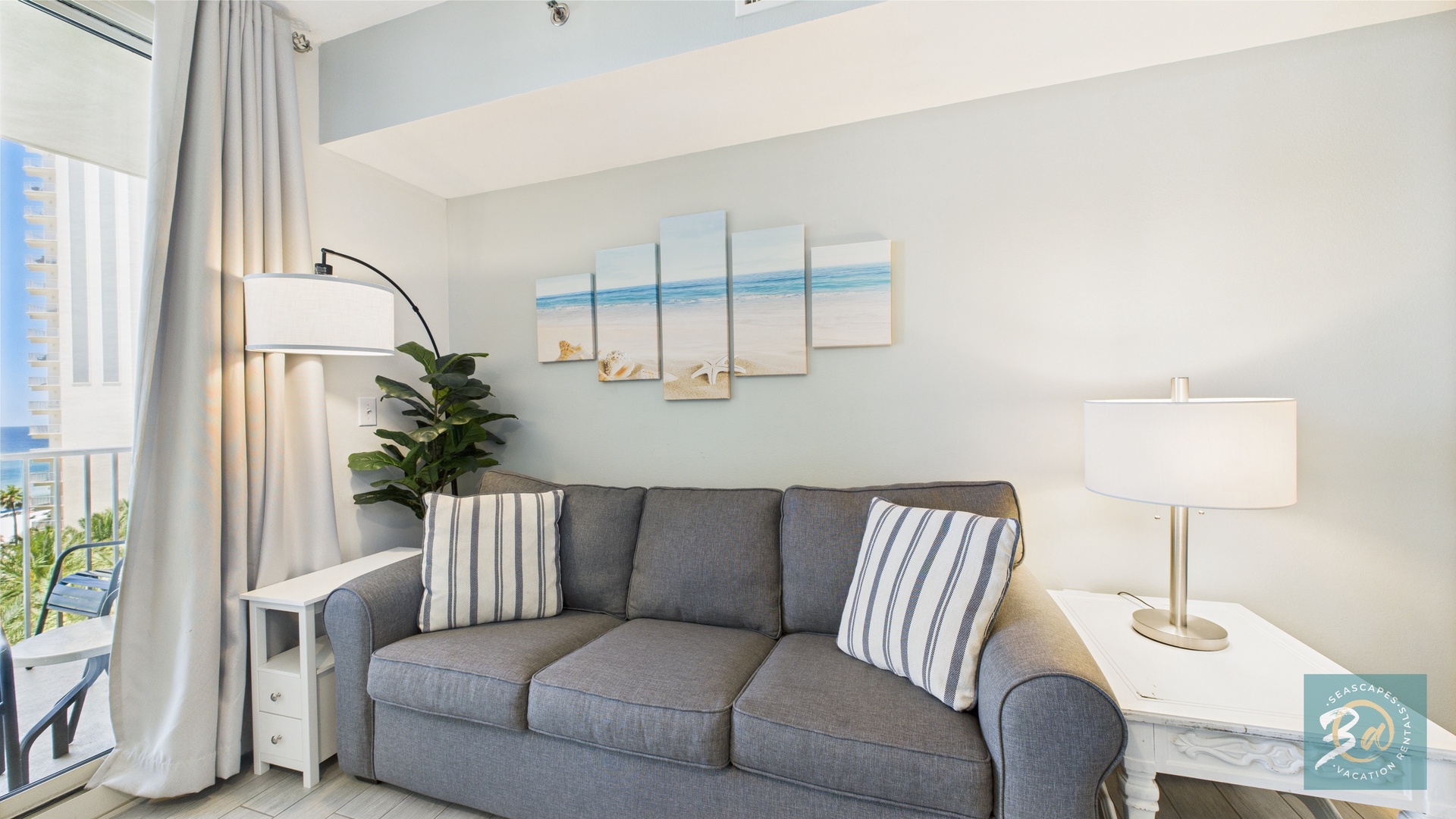 Sofa bed in living area