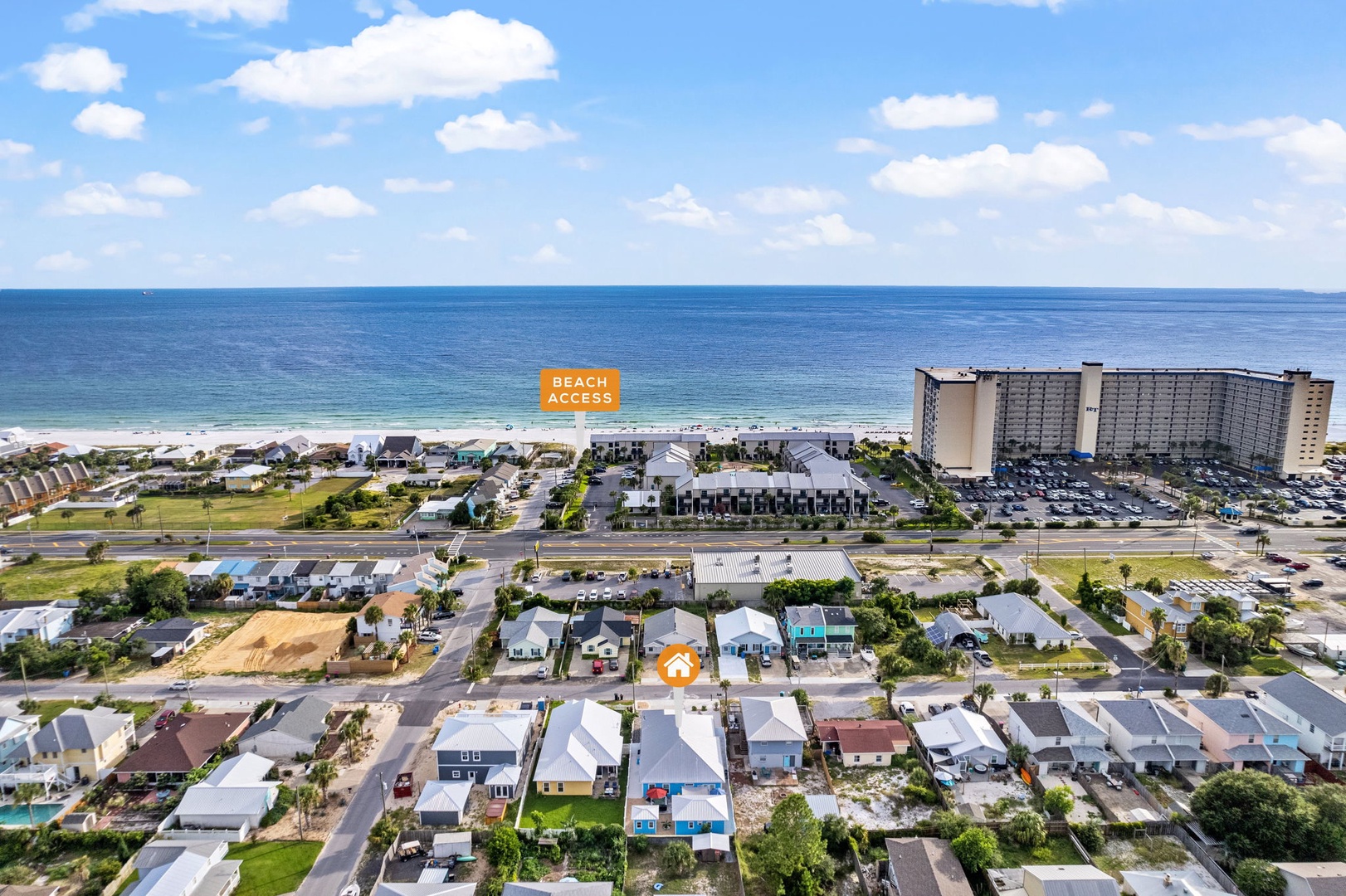 Area view to beach front access