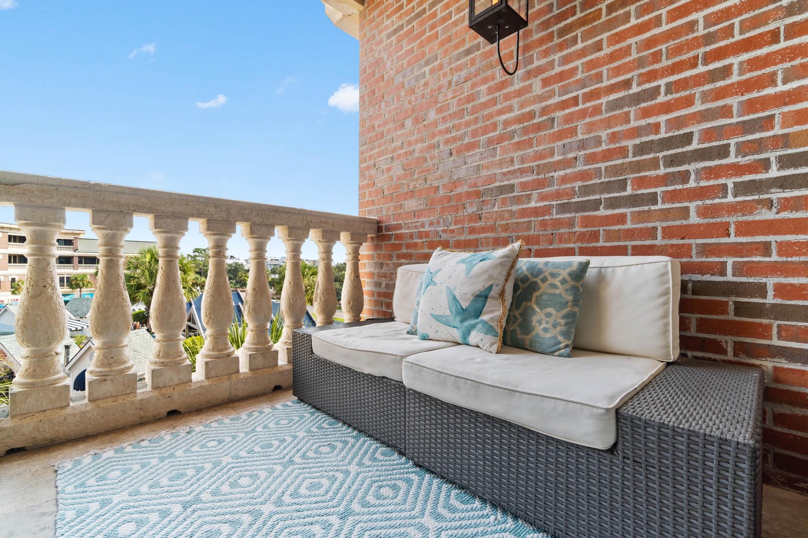 Step out onto your private balcony to take in the view and enjoy the Gulf breeze. Dine alfresco at a table with seating for three or curl up with a good book on the comfy love seat.