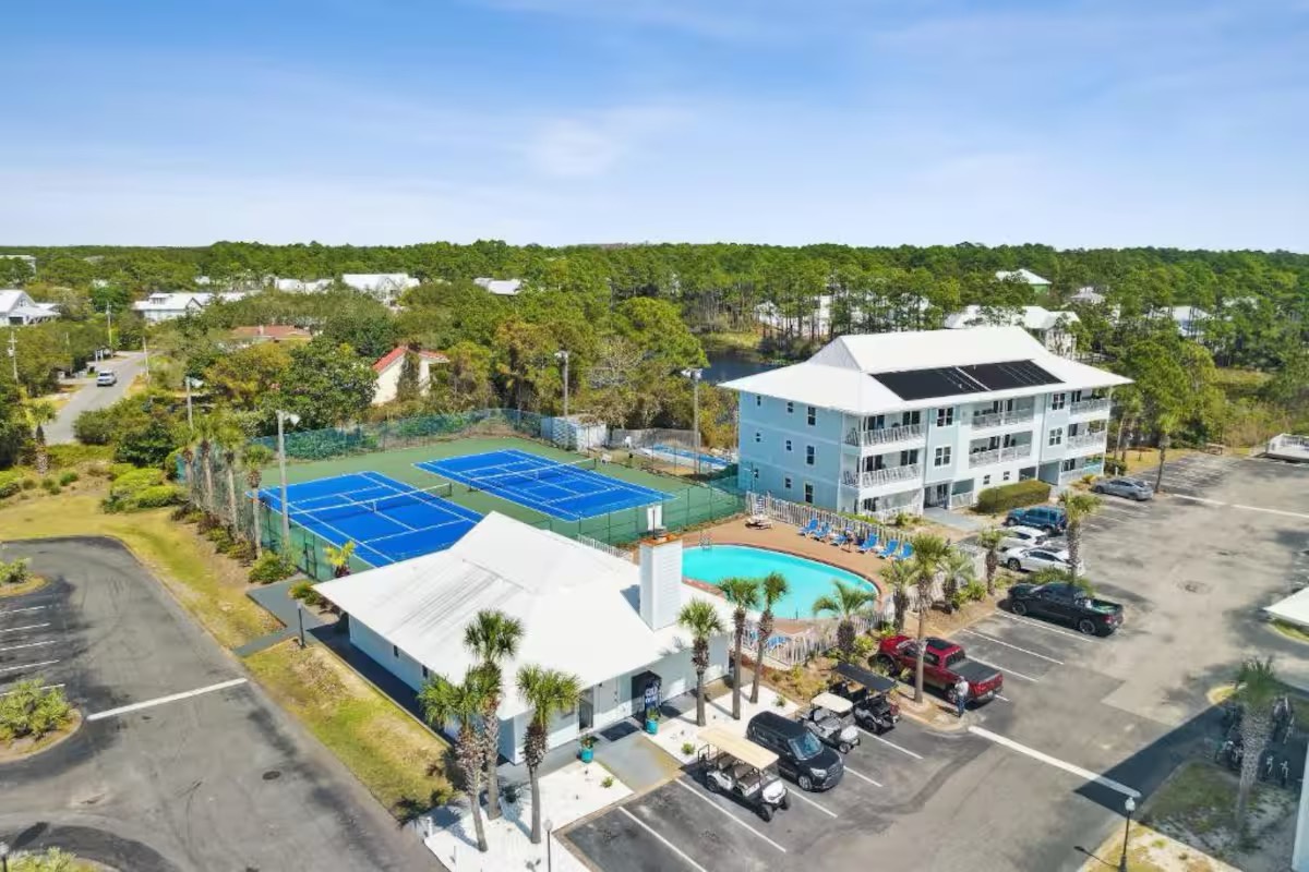 Aerial view of Beachside Villas complex