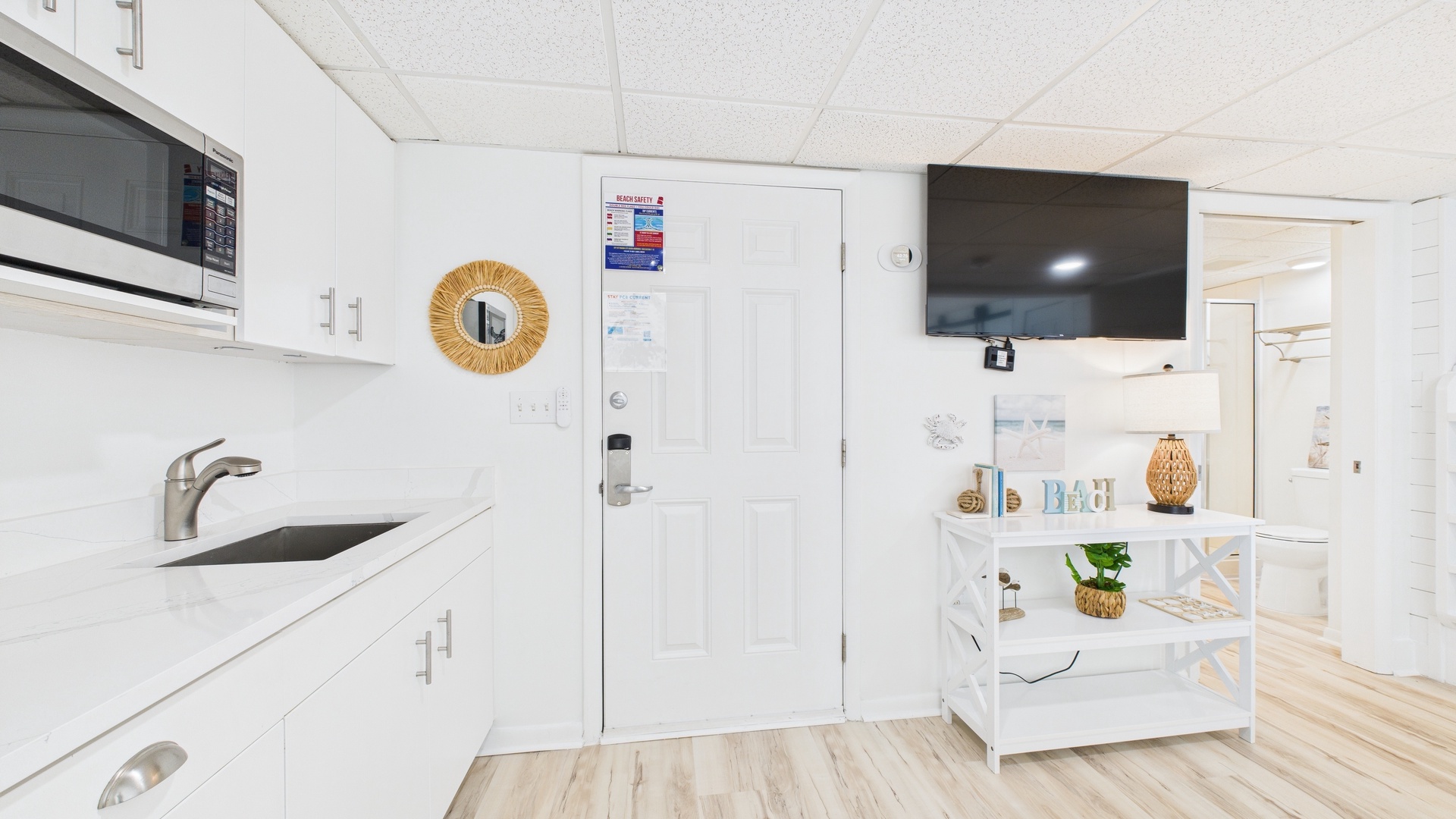 Kitchenette with cooking essentials