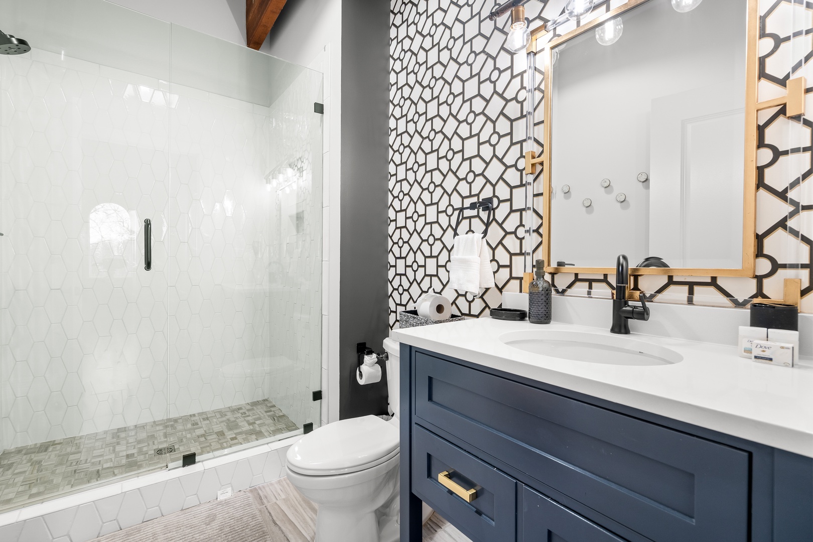 Full bathroom with walk in shower