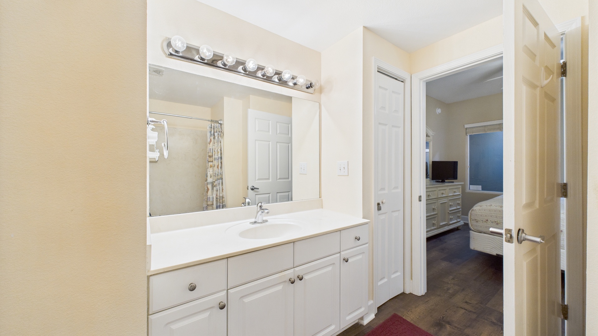 Master bathroom with shower and tub combo