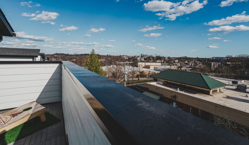 Scenic views from rooftop deck