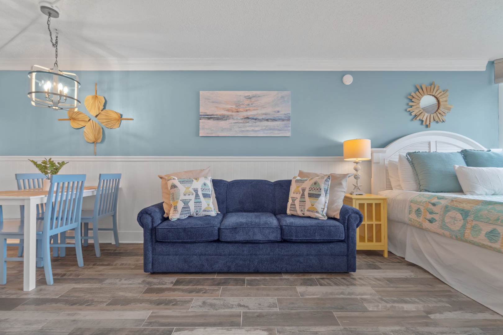 Living area with sleeper sofa