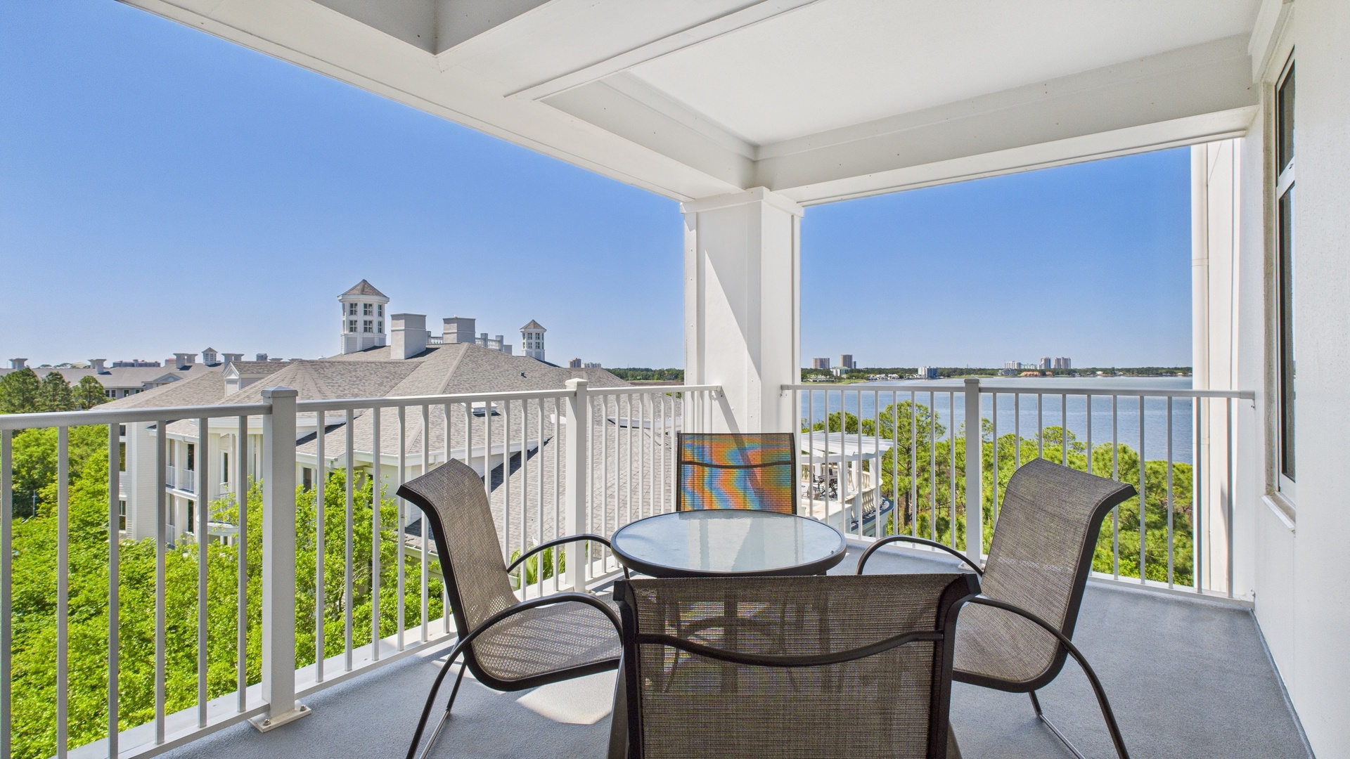 Balcony with ample seating and beautiful views