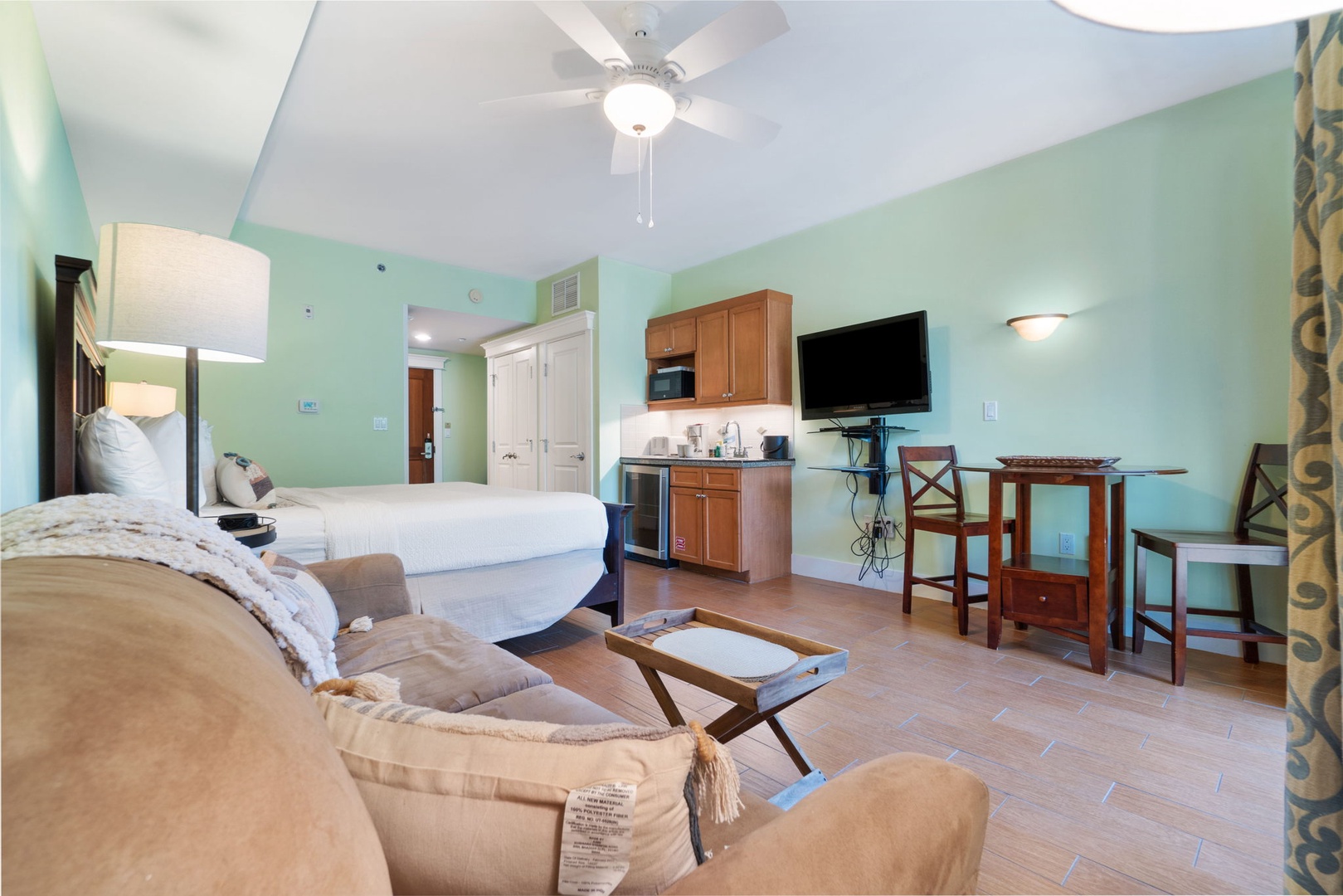 Living area with sleeper sofa