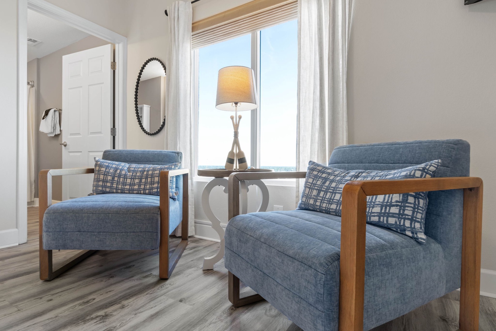 Seating area in the master bedroom