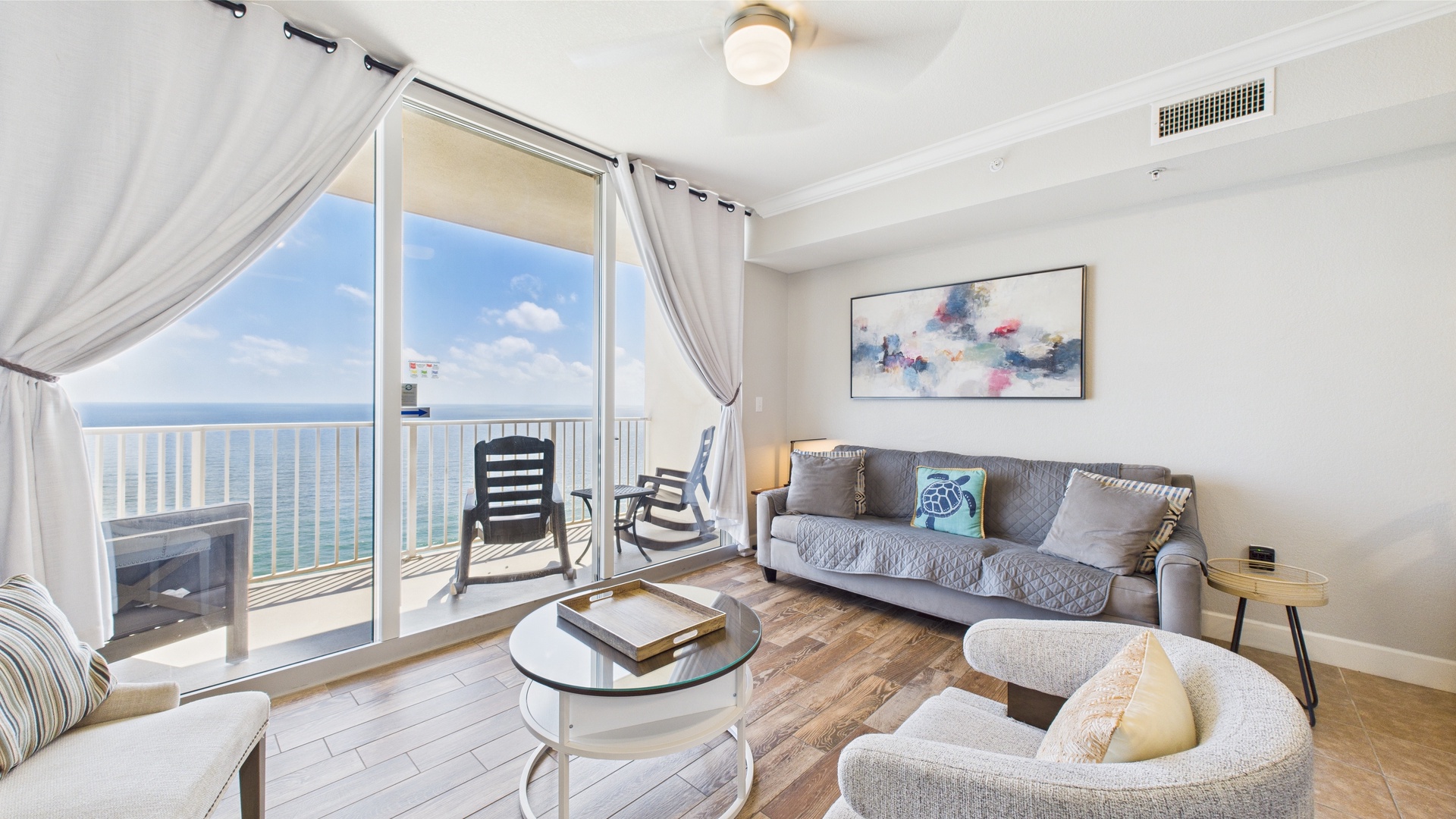 Balcony access in living area